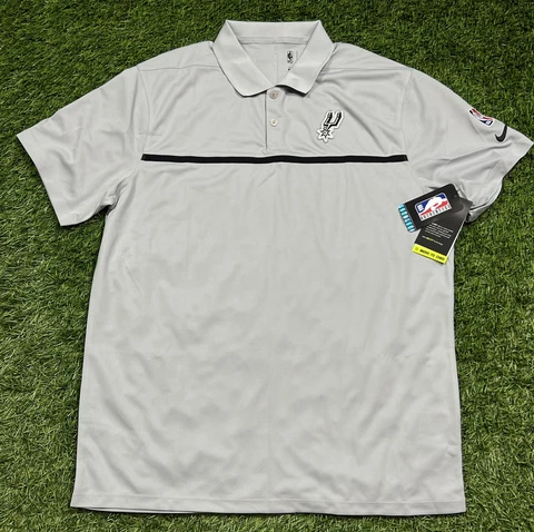 Player Issue Nike Dri-Fit San Antonio Spurs NBA Polo Shirt Men's XL NWT'S Gray Cover