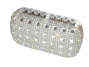 Único Cristal Diamante Bolso de Noche Bolso de Mano Bolso Bolso Fiesta Baile de graduación Eid Boda  - Imagen 1 de 4