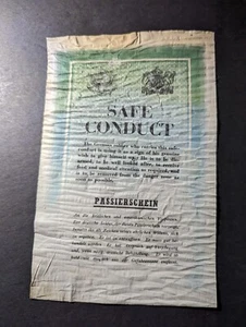 USA Army WWII Germany Safe Conduct Surrender Leaflet 4 - Picture 1 of 2