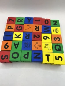 30 Foam Alphabet Number Phonic Cubes Learning Resources Classroom Homeschool ABC - Picture 1 of 9