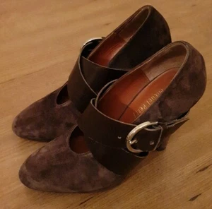 Michel perry High heels Shoe suede size 35 UK2 vgc - Picture 1 of 11
