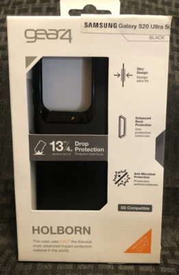  Gear4 Holborn D30 保护壳 适用于三星 Galaxy S20+ Plus 5G 黑色  — 第 1/4 张图片