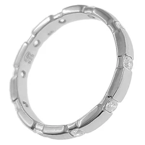 Bague alliance en Argent 925 rhodié & Oxydes Zirconium - Neuve - Taille 56 Dispo - Imagen 1 de 4