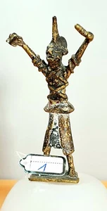 Afrika Kunst Bronze Skulptur Krieger antik unrestauriert - Bild 1 von 7