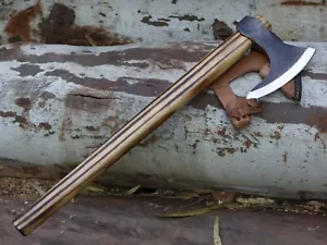 19"Tomahawk Axe HATCHET Axe carbon steel Blade Viking axe W/L/Sheath BL-3648 - Picture 1 of 18