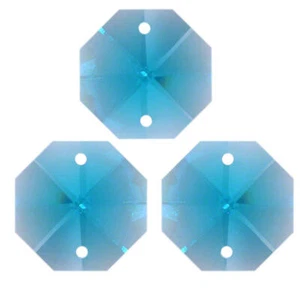 35x cristallo ottagono 14 mm acquamarina ~ turchese K9 ~ lampadario lampadario lampadario - Foto 1 di 3