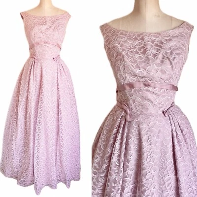 Винтажный EMMA DOMB вечеринки коктейльное платье вечернее платье дизайнер 1950 полная юбка - Изображение 1 из 4