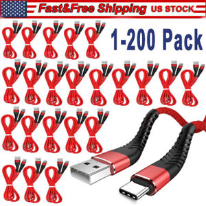 USB C Type C Charger Cable Fast Charging for Samsung S23 S20 S21 S22 Cord Lot