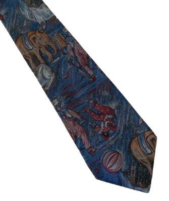 Corbata clásica Oscar De La Renta patrón circo poliéster hecha en EE. UU. Foto 1 de 4