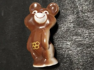 Vintage OLYMPIC Mishka mascot 1980 USSR Porcelain figurine Olympic Bear MISHA - Picture 1 of 7