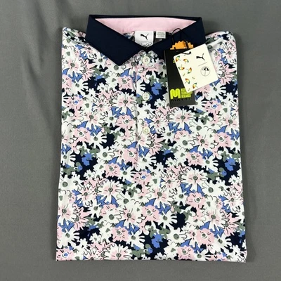 Camisa de golf Puma Polo Arnold Palmer estampado floral grande rosa poliéster precio de venta sugerido por el fabricante $90 Foto 1 de 4
