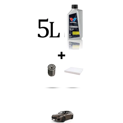 HOFFCAR Kit tagliando 4 FILTRI e 5L OLIO per MASERATI GRECALE 2.0T GT Mild Hybri - Imagen 1 de 4