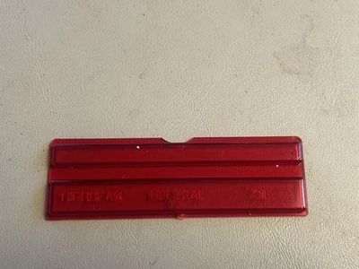 Harley Davidson Indicator Lens Red Late Cast Dash High Beam Neutral Oil 1968-up - Image 1 of 2