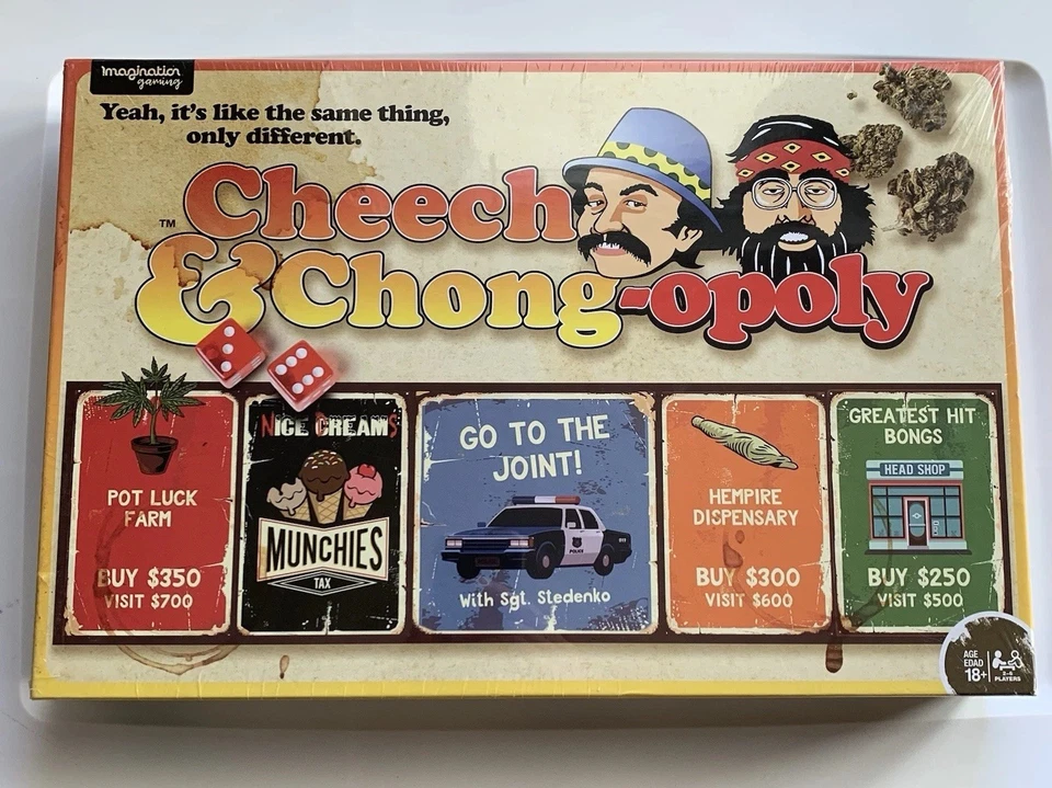 Cheech and Chong-Opoly Board Game Adult 18+ Stoner 420 Humor Sealed Monopoly - Image 1 of 4