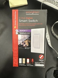 E-9. Enbrighten Zigbee Smart Light Switch, QuickFit & SimpleWire, Pairs Directly - Picture 1 of 4
