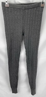 Seven7  Women’s Small Charcoal Grey Cable Knit Tights Ribbed Ankle - Image 1 of 4