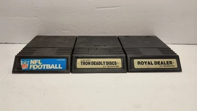 Lot of 3 Intellivision Games – NFL Football, Tron Deadly Discs,Royal Dealer - Image 1 of 4
