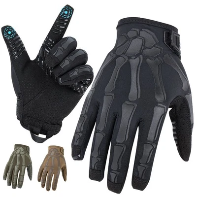 Guantes tácticos de dedo completo con pantalla táctil Airsoft tiro caza esqueleto guante Foto 1 de 4