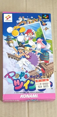 Super Famicom NTSC J SNES Japan Pop N Twinbee, Konami 1993, Boxed, Tested - Image 1 of 4