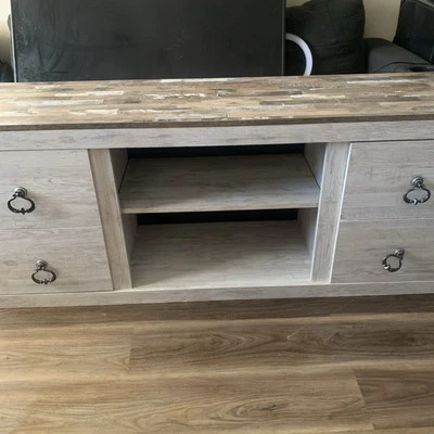 Soporte de TV color crema LG, se adapta a televisores de 50 pulgadas 55 pulgadas 60 pulgadas 65 pulgadas  Foto 1 de 4