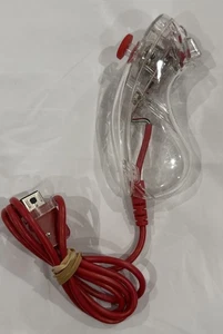 Clear / Red Nintendo Wii Nunchuck Controller Nunchuk Tested - Picture 1 of 3