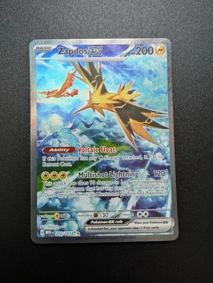 Pokémon TCG Zapdos EX Card 202/165 Scarlet Violet-151 SIR Holo - Image 1 of 2