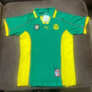 Retro Puma Cameroon Vintage Soccer Jersey Sized Large - Picture 1 of 5