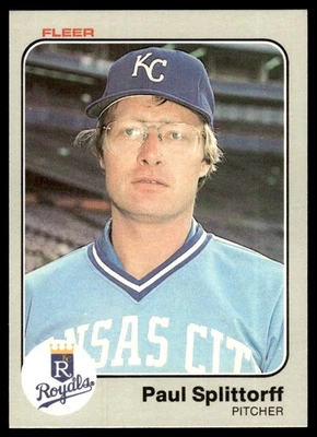 1983 Fleer VTG MLB Baseball NM+ Paul Splittorff Kansas City Royals #124 - Image 1 of 2