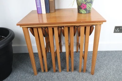 Mid-Century Modern Nest of Five Tables – Danish Style (likely Poul Hundevad) - Image 1 of 4