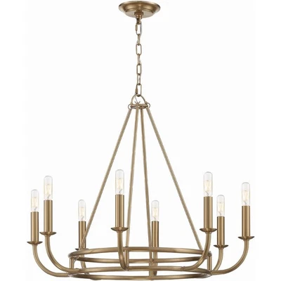 Crystorama BAI-A2108-AG Bailey Chandelier Aged Brass - Image 1 of 4