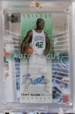 2005 Upper Deck Trilogy Tony Allen Auto Focus - Image 1 of 2