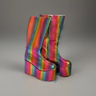 Ellie 5 Chunky Heel Platform Boot Adult Women Shoes Boots 500/AMARA Size 9 - Image 1 of 4