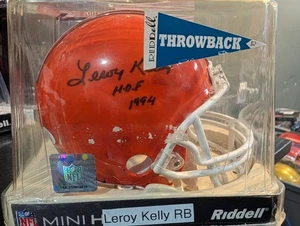 Leroy Kelly Cleveland Browns signed handsigniert Mini Helm Coa - Bild 1 von 3