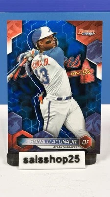 2023 Bowman's Best Blue Refractor #18 Ronald Acuna SP Atlanta Braves 146/150 - Image 1 of 3