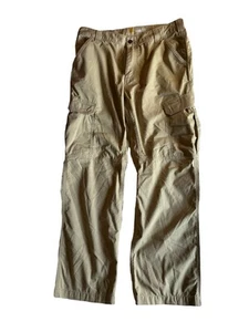 Men's Carhartt Force Relaxed Fit Ripstop Khaki Cargo Work Utility Pants, 36x32 - Picture 1 of 6