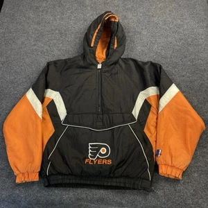 Vintage Philadelphia Flyers NHL prostuff 1/4 zip Puffer Jacket Size XL VTG - Picture 1 of 11