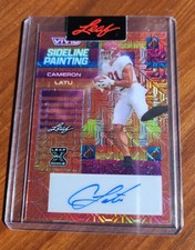 CAMERON LATU🔥1 of 1🔥2023 Leaf Vivid Football Proof AUTO SF 49ERS 