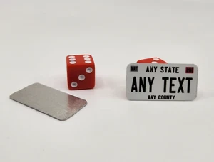 LICENSE PLATE SET FOR 1/10 SCALE RC CAR *CUSTOM TEXT* radio control car, TAG - Picture 1 of 1