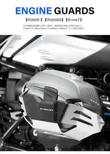 Cylinder Head Guard Engine Protector Cover For BMW R Nine T R1200R R1200GS Adv - Foto 1 di 24