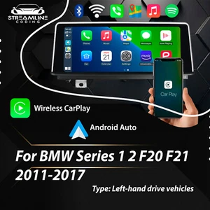 8.8 INCH WIRELESS CARPLAY ANDROID AUTO FOR BMW SERIES 1 2 F20 F21 Left-Hand - Picture 1 of 4