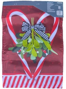 COLONA DE NAVIDAD BASTÓN DE CARAMELO - BANDERA DE CASA/JARDÍN (NUEVA) HERMOSA OBRA DE ARTE EN 3D - Imagen 1 de 4