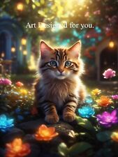 Digital Image Picture Photo Wallpaper Background, Playful Cat 