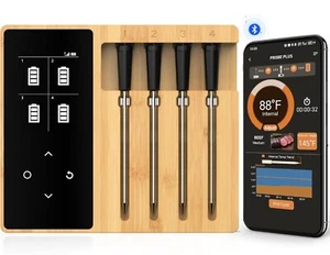 BOTDOYS 4 Probe Wireless Bluetooth Accurate Smart Meat Thermometers-300 Ft Range - Picture 1 of 11