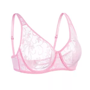 Hot Women Bras Ultra-thin bh Lace Brassiere Underwired Bra Padless Sexy Lingerie - Picture 1 of 17