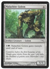 MTG Mirrodin Common Malachite Golem X4, M to NM, has never been played