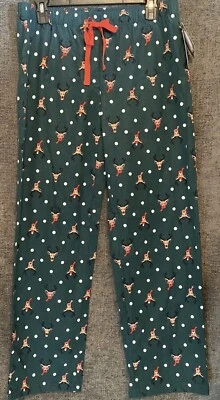 Pantalones de pijama Jenni para mujer de franela de algodón con puntos de reno en verde talla pequeña nuevos Foto 1 de 4