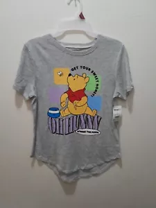 Junior Womens Size Small 3-5 Disneys Winnie The Pooh Oh Hunny Tshirt NWT - Picture 1 of 2