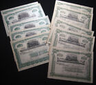 1916 - 1919 Ten Washington State Standard Silver-Lead Mining Stock Certificates