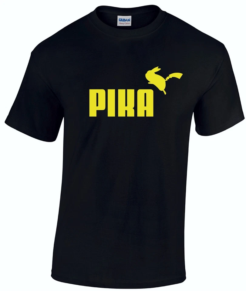 GILDAN Herren Pika T-Shirt Poke mon lustig inspiriert - Pika Chu T-Shirt lustig Retro NEU