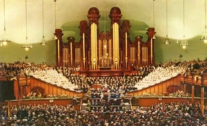 Interior del Tabernáculo Mormón, Salt Lake City, Utah --POSTAL - Imagen 1 de 2
